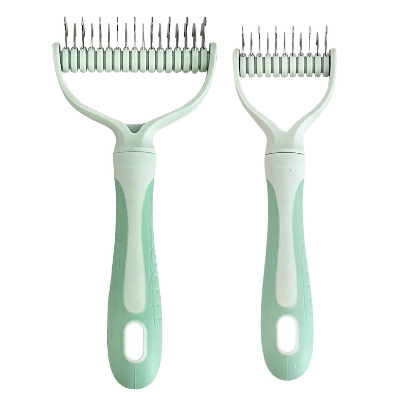 Dog Deshedding Tool Dual Sided Undercoat Dematting Rake Cats - Image 19