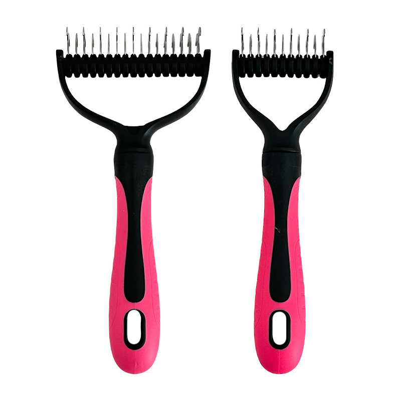 Dog Deshedding Tool Dual Sided Undercoat Dematting Rake Cats - Image 21