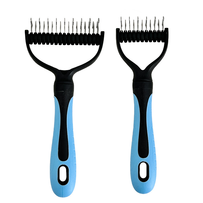 Dog Deshedding Tool Dual Sided Undercoat Dematting Rake Cats - Image 22