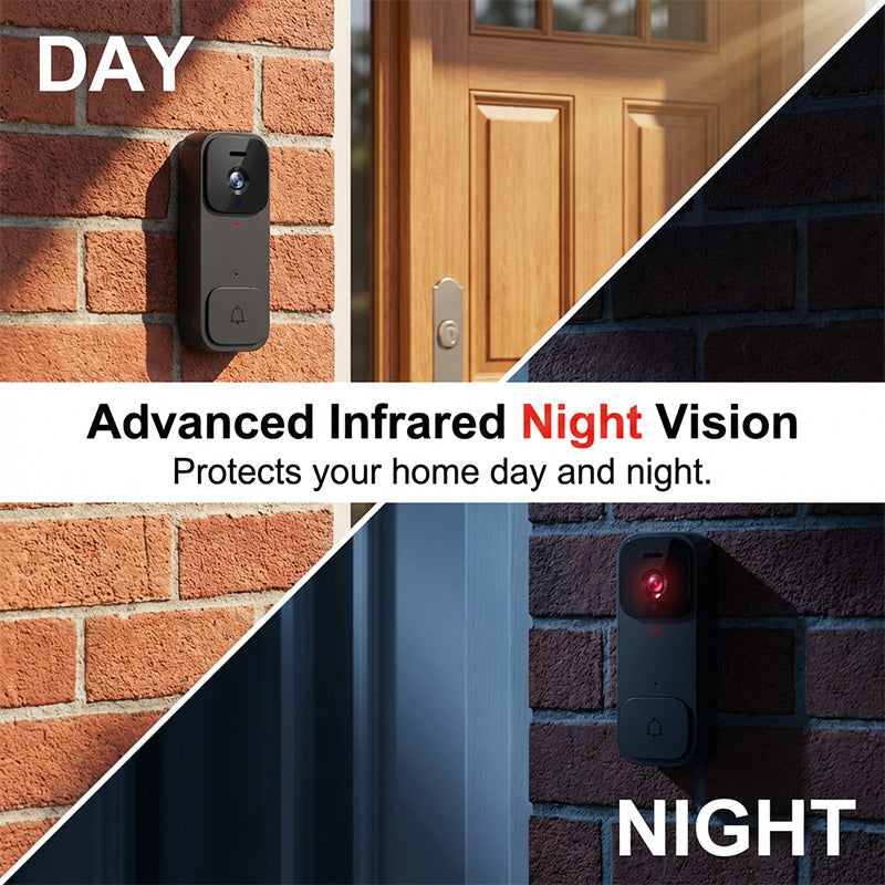 Wireless Doorbell Monitor 4.3" Screen Two-Way Audio Night Vision - Image 4