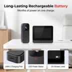 Wireless Doorbell Monitor 4.3" Screen Two-Way Audio Night Vision - Image 8