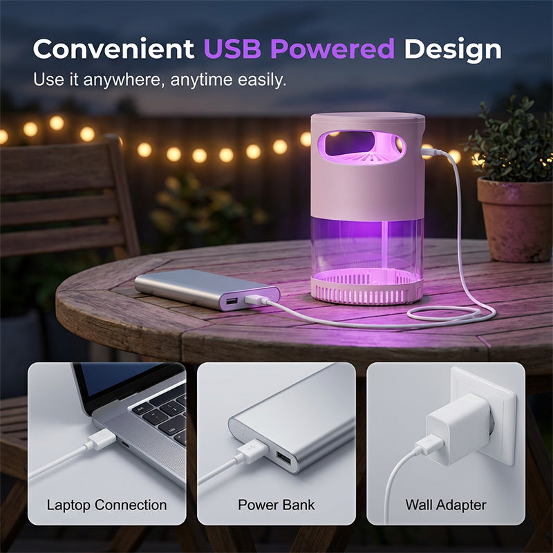 UV Mosquito Killer Lamp Indoor Bug Zapper USB Quiet Chemical-Free Trap - Image 7