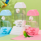 Automatic Bird Feeder Cage No Mess Large Capacity Seed Dispenser