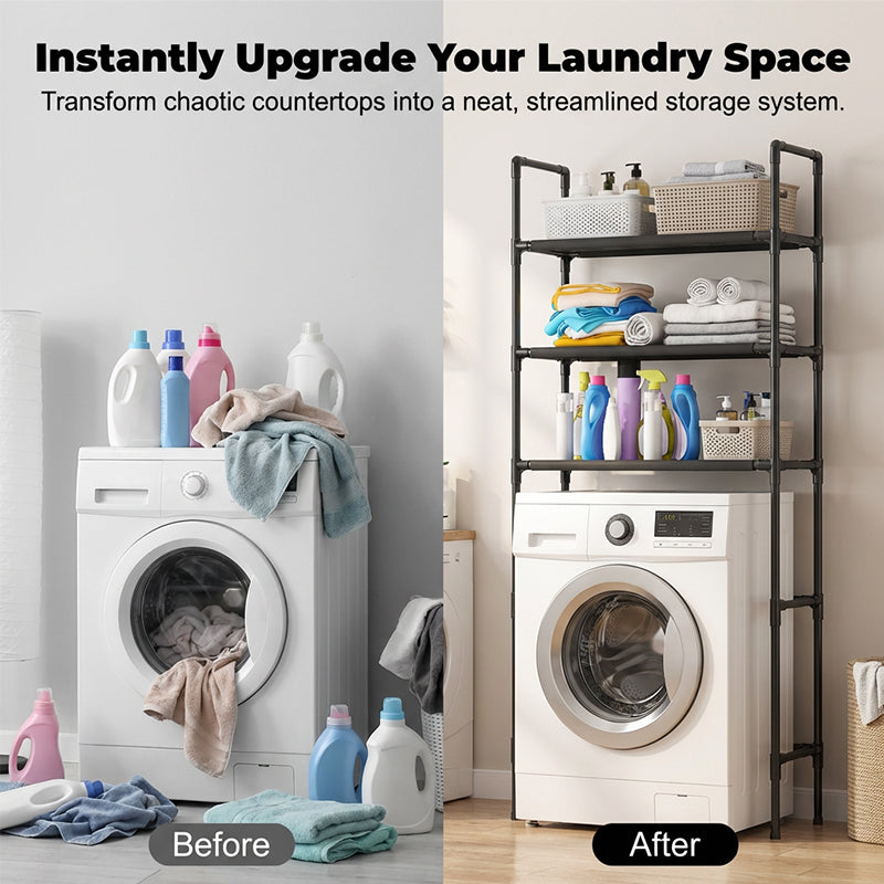Over the Toilet Storage Organizer No-Drill Freestanding Bathroom Space Saver - Image 3