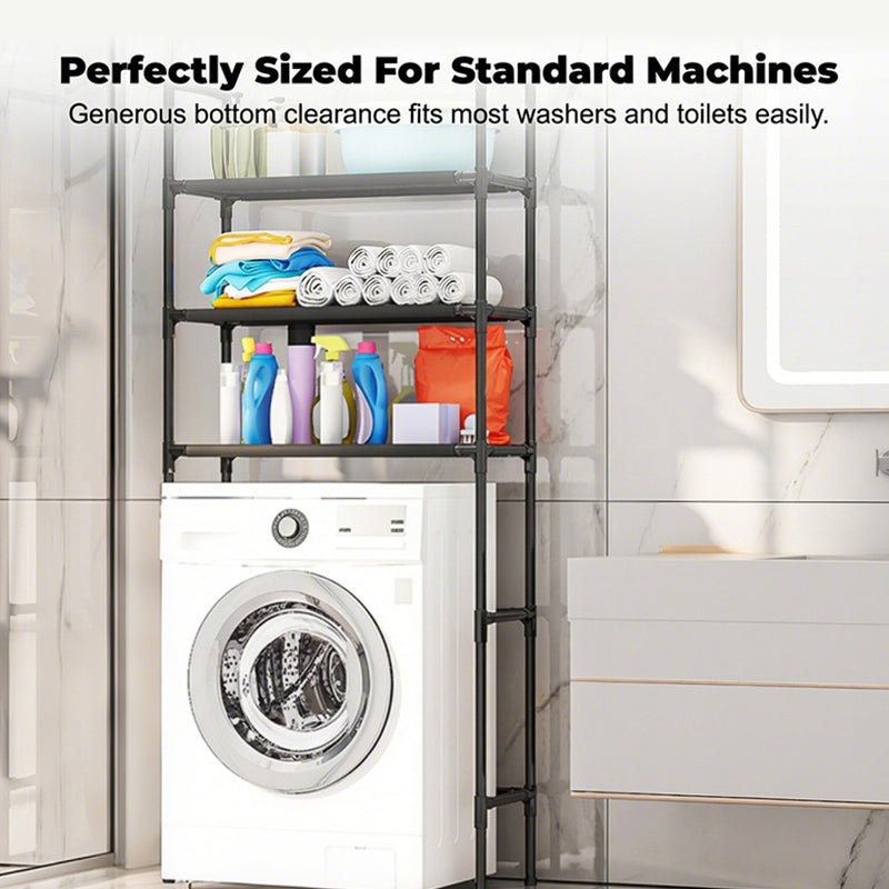 Over the Toilet Storage Organizer No-Drill Freestanding Bathroom Space Saver - Image 6