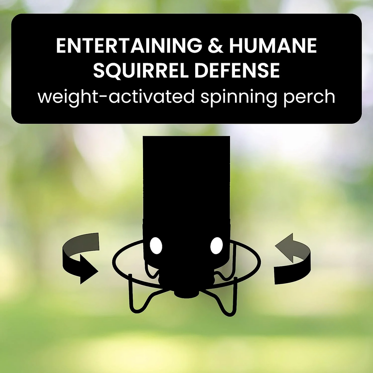 Tube Squirrel Proof Bird Feeder Weight Activated Spinning Perch - Image 4