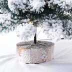 Flocked Artificial Tabletop Christmas Tree Warm White LED Lights - Image 6
