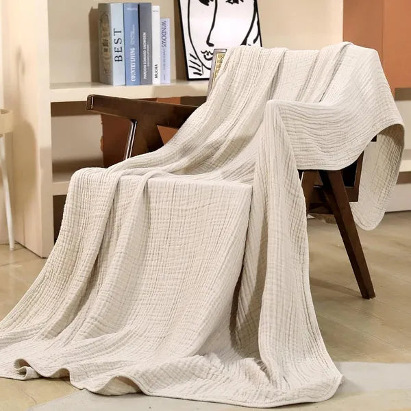 Cotton Muslin Throw Blanket Breathable - Image 8