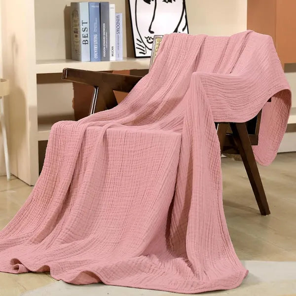 Cotton Muslin Throw Blanket Breathable - Image 9