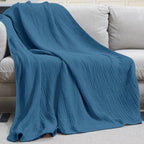 Cotton Muslin Throw Blanket Breathable - Image 7