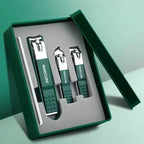4 Piece Stainless Steel Toenail Clipper Set Clipping Catcher