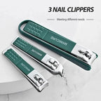 4 Piece Stainless Steel Toenail Clipper Set Clipping Catcher - Image 5