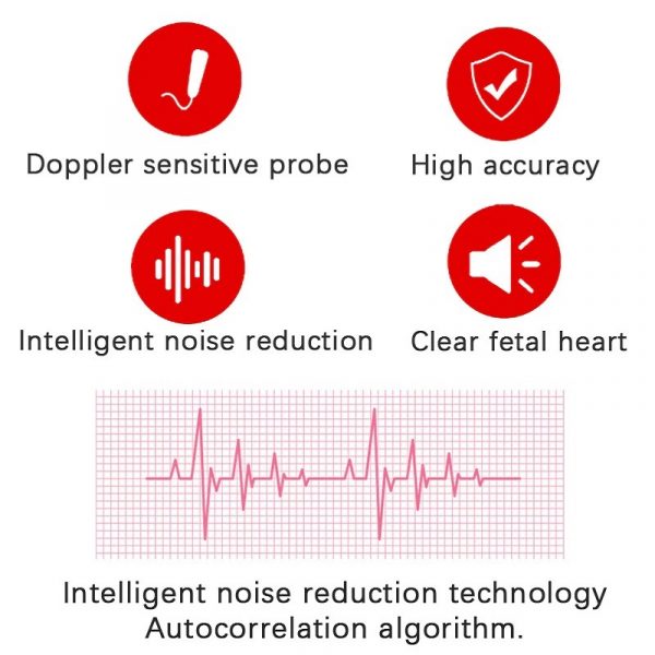 Baby Heartbeat Monitor Smart Fetal Doppler with LCD Display