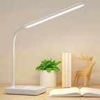 USB Rechargeable Desk Lamp Flexible Arm with Dimmable Multi-Color Lighting