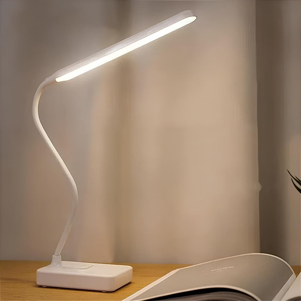 USB Rechargeable Desk Lamp Flexible Arm with Dimmable Multi-Color Lighting