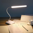 USB Rechargeable Desk Lamp Flexible Arm with Dimmable Multi-Color Lighting