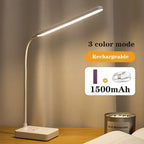 USB Rechargeable Desk Lamp Flexible Arm with Dimmable Multi-Color Lighting