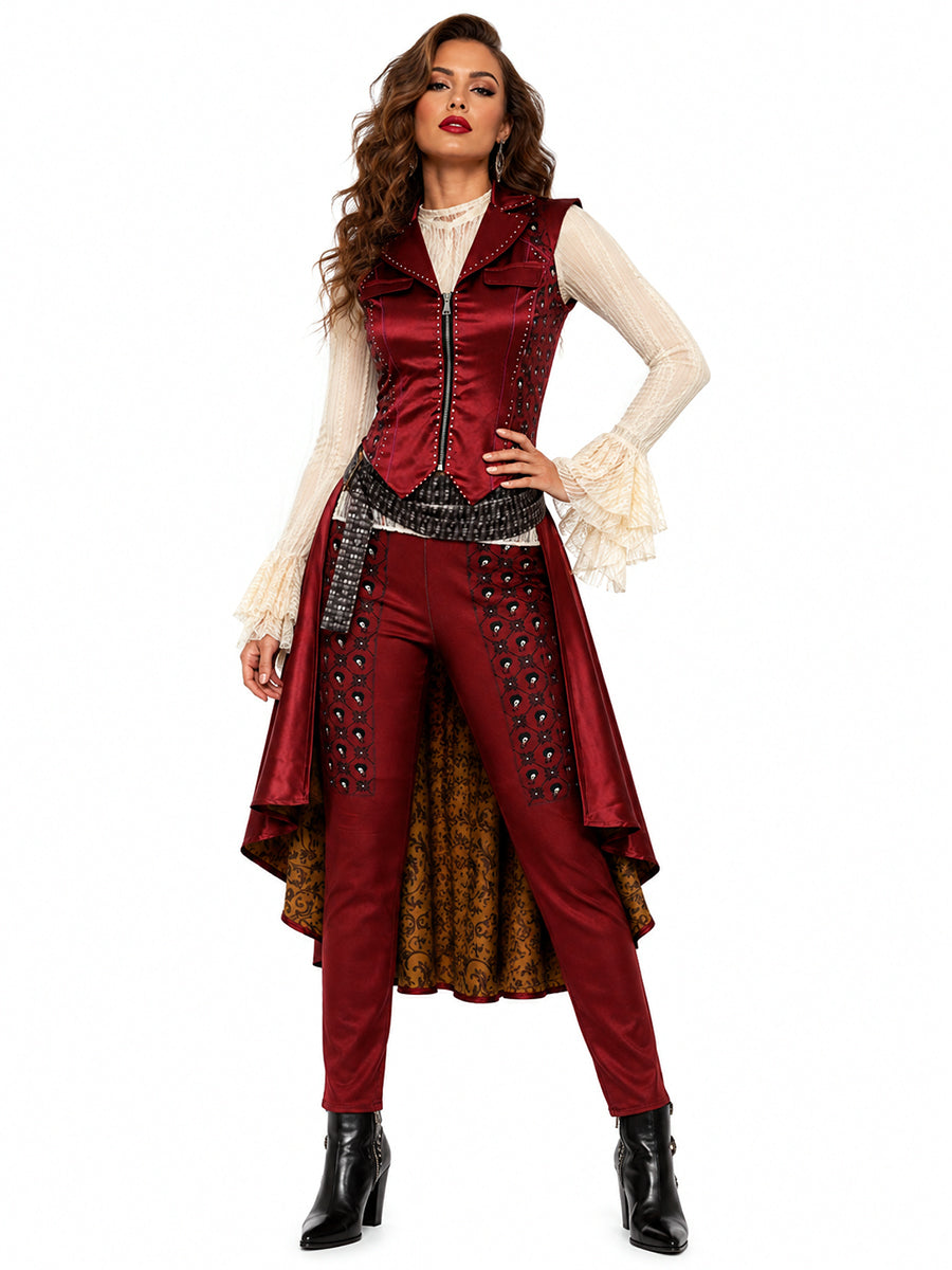4 Piece Pirate Costume Steampunk - Image 6