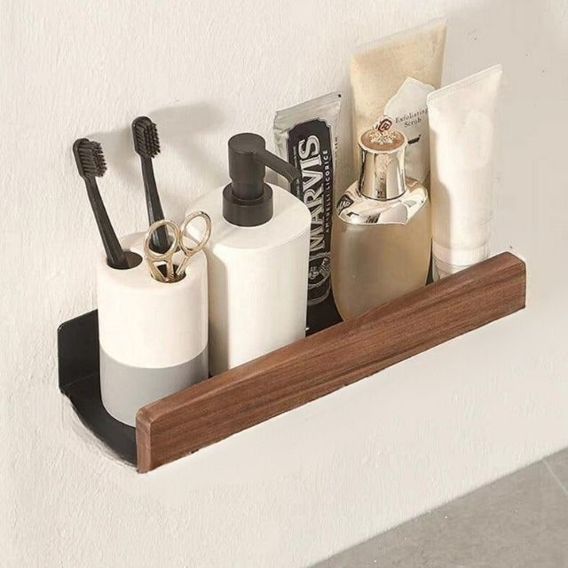 Natural Wood Floating Shelf Guardrail - Image 2