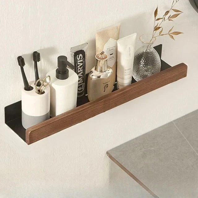 Natural Wood Floating Shelf Guardrail - Image 6