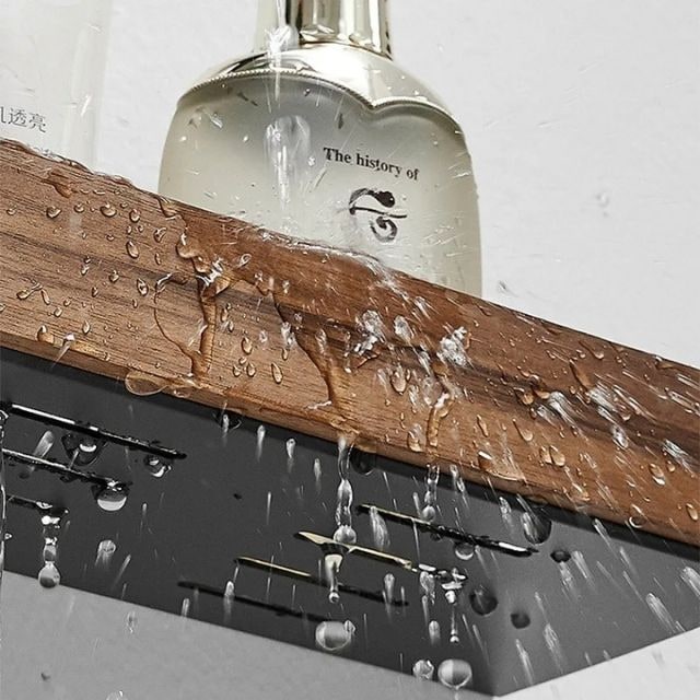 Natural Wood Floating Shelf Guardrail - Image 7