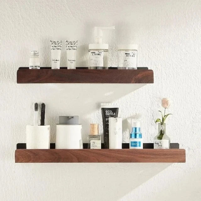 Natural Wood Floating Shelf Guardrail - Image 8