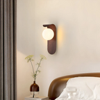Naoren – Wood Effect Spherical LED Wall Light - Image 6