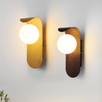 Naoren – Wood Effect Spherical LED Wall Light - Image 8