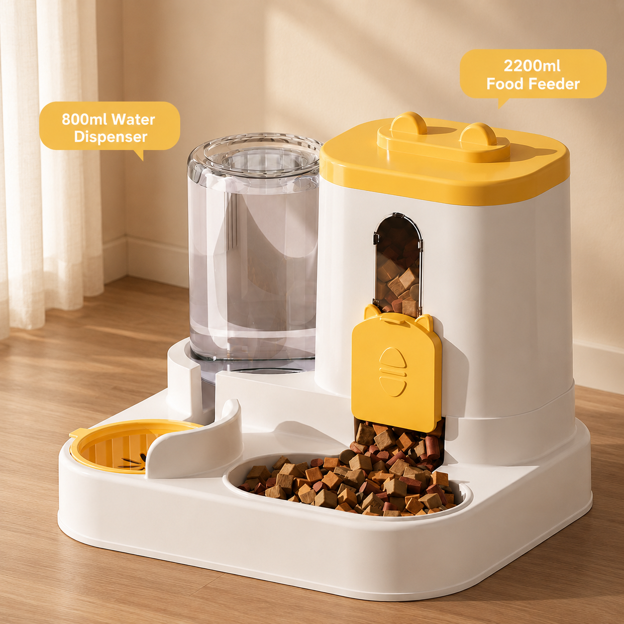 Automatic Pet Feeder and Water Dispenser for Dogs and Cats