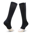 Open Toe Knee High Zipper Compression Socks Graduated Support - Image 14